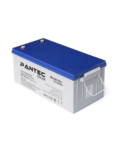 Аккумуляторная батарея PANTEC 200-12 GEL 12V 200 Ah (522 x 240 x 224), 60.3 kg Grey Q1/48