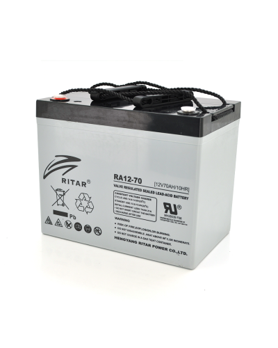 Аккумуляторная батарея AGM RITAR RA12-70, Gray Case, 12V 70.0Ah ( 350 x 167 x 182 ) Q1