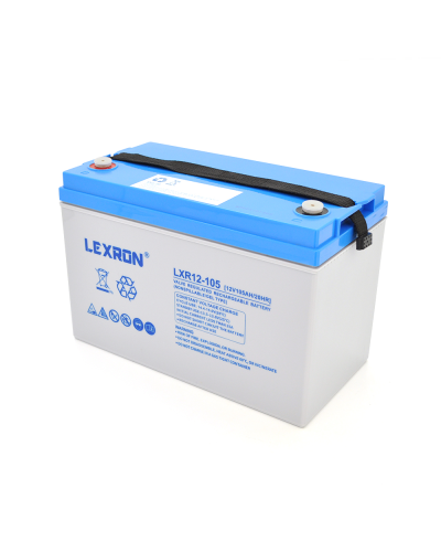 Аккумуляторная батарея Lexron LXR12-105 GEL 12V 105AH DEEP CYCLE (330 x 171 x219) 30 kg