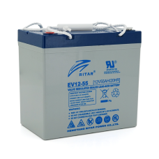 Тяговый аккумулятор RITAR EV12-55,12V 55Ah, M5 ( 229 х 138 х 211(216) ),16,5kg Q1