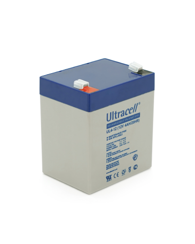 Аккумуляторная батарея Ultracell UL4-12 AGM 12V 4 Ah (90 x 70 x 101), 1.4 kg White Q10/420