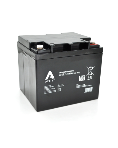 Аккумулятор AZBIST Super GEL ASGEL-12400M6, Black Case, 12V 40.0Ah (196 x165 x 173),11,8kg Q1/96