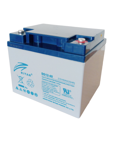Аккумуляторная батарея GEL RITAR DG12-40, Gray Case, 12V 40.0Ah ( 198 х 166 х 169 (169) ), 12.8 kg Q1/60