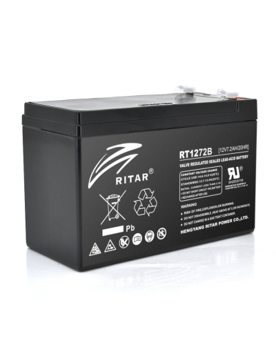 Аккумуляторная батарея AGM RITAR RT1272B, Black Case, 12V 7.2Ah ( 151 х 65 х 94 (100) ), 2.15 kg Q10