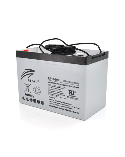 Аккумуляторная батарея AGM RITAR RA12-100S, Gray Case, 12V 100.0Ah ( 307 x 169 x 215 ) Q1