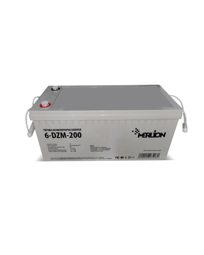 Тяговая аккумуляторная батарея AGM MERLION 6-DZM-200, 12V 200Ah М8 (495*165*230), Q1