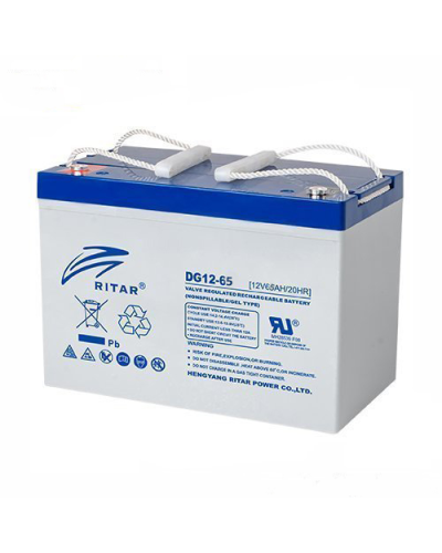 Аккумуляторная батарея GEL RITAR DG12-65, Gray Case, 12V 65Ah ( 350 х 167 х 182 ), 21 kg Q1/48