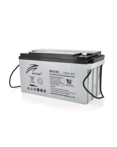 Аккумуляторная батарея AGM RITAR RA12-65, Gray Case, 12V 65.0Ah ( 350 x 167 x 182 ) Q1