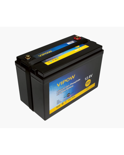Аккумуляторная батарея Vipow LiFePO4 12,8V 100Ah(330x173x216), 14kg со встроенной ВМS платой 80A