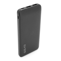 PowerBank GEAR 10000mAh 10W, Led indicator, 1*Type-C, 2*USB-A+1*micro-USB, Total Output 5V-2.1A, Black