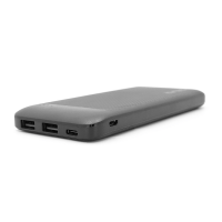 PowerBank GEAR 10000mAh 10W, Led indicator, 1*Type-C, 2*USB-A+1*micro-USB, Total Output 5V-2.1A, Black