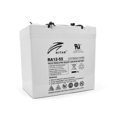 Аккумуляторная батарея AGM RITAR RA12-55, Gray Case, 12V 55.0Ah ( 229 x 138 x 211 (216) ) Q1