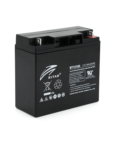 Аккумуляторная батарея AGM RITAR RT12180BL5, Black Case, 12V 18.0Ah (181х77х167 ) Q2