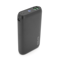 PowerBank GEAR 20000mAh PD22.5W Display, 1*Type-C, 2*USB-A + 1*micro USB, Total Output 5V-3A, Black