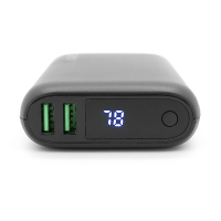 PowerBank GEAR 20000mAh PD22.5W Display, 1*Type-C, 2*USB-A + 1*micro USB, Total Output 5V-3A, Black