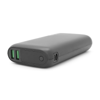 PowerBank GEAR 20000mAh PD22.5W Display, 1*Type-C, 2*USB-A + 1*micro USB, Total Output 5V-3A, Black