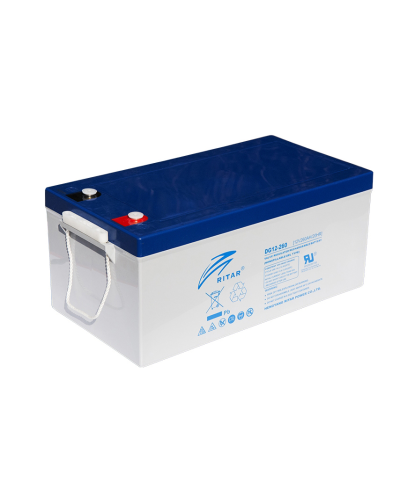 Аккумуляторная батарея GEL RITAR DG12-260, Gray Case, 12V 260.0Ah, ( 520x268x220(225)), 71.4 kg , Q1