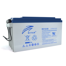 Аккумуляторная батарея AGM RITAR DC12-65, Gray Case, 12V 65Ah ( 350 х 167 х 182 ), 20 kg Q1