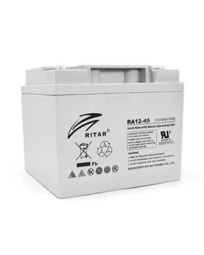 Аккумуляторная батарея AGM RITAR RA12-45, Gray Case, 12V 45.0Ah (198 x 166 x169 ) Q2
