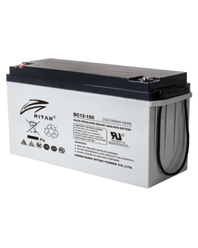 Аккумуляторная батарея AGM RITAR DC12-150, Gray Case, 12V 150Ah (483х170х241), 44 kg ,Q1/24