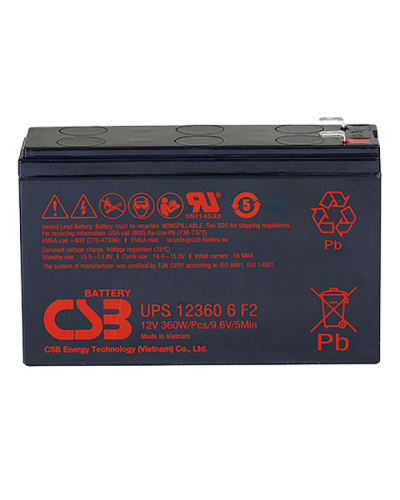 Аккумуляторная батарея CSB UPS123606F2/F1, 12V 6Ah (151х51х94мм), 2.03 kg Q12