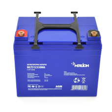Аккумуляторная батарея MERLION EURO AGM MLTS12330M6 12 V 33 Ah ( 195 x 130 x 155 (165) ), 9.7 kg Blue ( слева), Q1