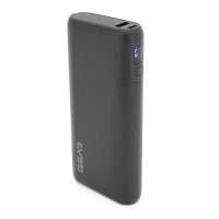 PowerBank GEAR 20000mAh PD70W Display, 1*Type-C, 1*USB-A, Total Output PD45W+5V-3A, Black