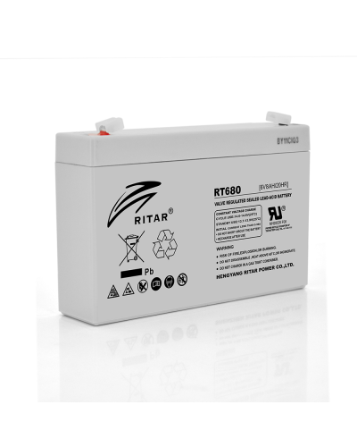 Аккумуляторная батарея AGM RITAR RT680, Black Case, 6V 8Ah ( 151х34х94 (100) ), 1.2kg Q10
