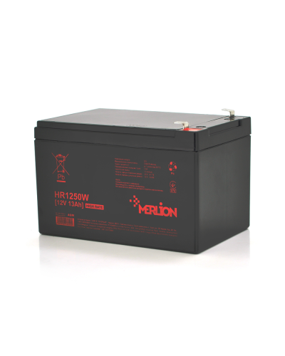 Аккумуляторная батарея MERLION HR1250W, 12V 13Ah Black ( 152 х 99 х 95 (100) ), 3.5 kg Q6