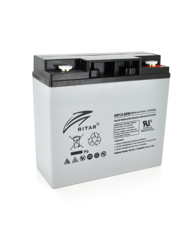 Аккумуляторная батарея AGM RITAR HR1288W, Gray Case, 12V 22.0Ah ( 181 х 77 х 167 (167 ) 6.50kg Q4