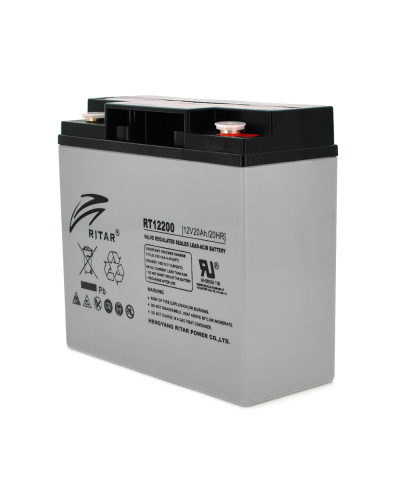 Аккумуляторная батарея AGM RITAR RT12200, Gray Case, 12V 20.0Ah ( 181 х 77 х 167 ) Q6