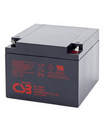 Аккумуляторная батарея CSB GP12260, 12V 26Ah (166 х175 х125 мм),8.5 kg Q2/72 (ВЬЕТНАМ)