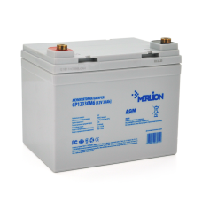 Аккумуляторная батарея MERLION AGM GP12330M6 12 V 33 Ah ( 195 x 130 x 155 (165) ), 9.8 kg White Q1
