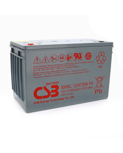 Аккумуляторная батарея CSB XHRL12475WFR, 12V 118.8Ah (343х213х170мм), 35.3 kg