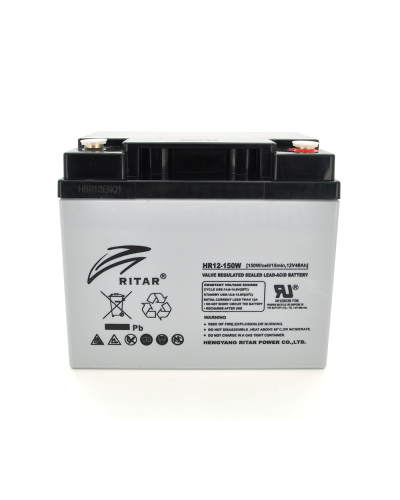 Аккумуляторная батарея AGM RITAR HR12150W, Gray Case, 12V 40.0Ah ( 198 х 166 х 169 (169 ) 12.40kg Q1/48