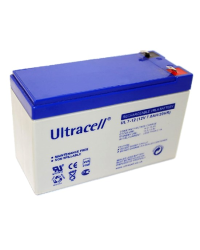 Аккумуляторная батарея Ultracell UL7-12 AGM 12V 7 Ah (151 x 65 x 99), 2 kg White Q8/420