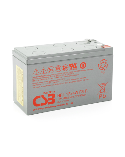 Аккумуляторная батарея CSB HRL1234WF2FR, 12V 9Ah (151х65х98мм), 2.62 kg, Gray, Q10