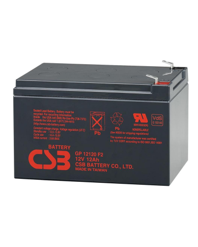 Аккумуляторная батарея CSB GP12120F2, 12V 12Ah (151х98х100мм),3.67 kg Box/Q6