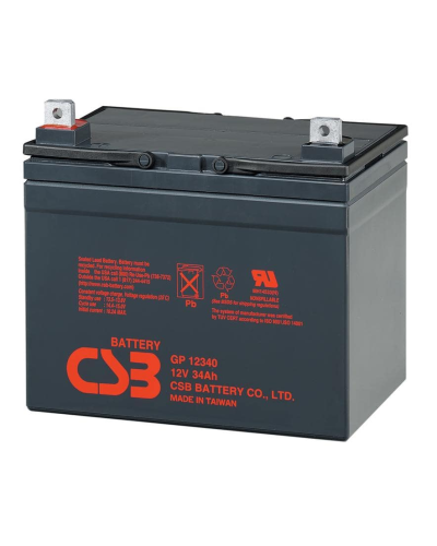 Аккумуляторная батарея CSB GP12340, 12V 34Ah (195х130х155мм), 10.2 kg
