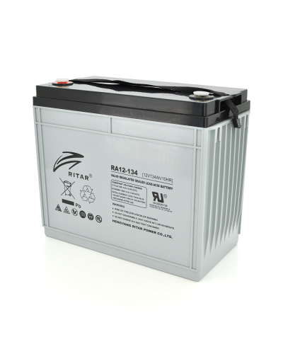 Аккумуляторная батарея AGM RITAR RA12-134, Gray Case, 12V 134.0Ah ( 340 x 173 x 287 ) Q1