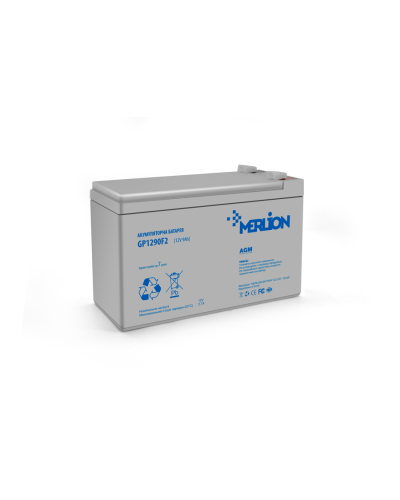 Аккумуляторная батарея MERLION AGM GP1290F2 (06010) 12 V 9 Ah ( 150 x 65 x 95 (100), 2kg White Q10