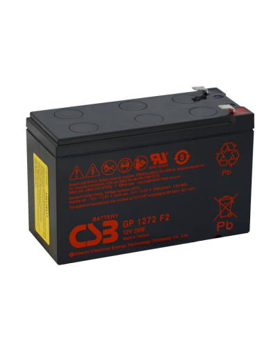 Аккумуляторная батарея CSB GP1272F2, 12V 7,2Ah (151х65х100мм) 2,4кг Q10/420