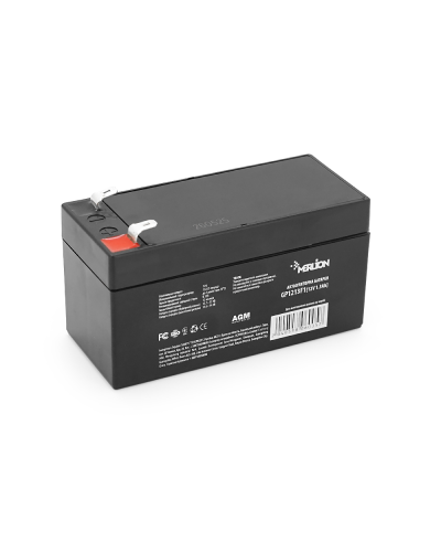 Аккумуляторная батарея MERLION AGM GP1213F1 12 V 1,3Ah ( 97 x 44 x 50 (55) ), 0.56 kg, Black, Q20