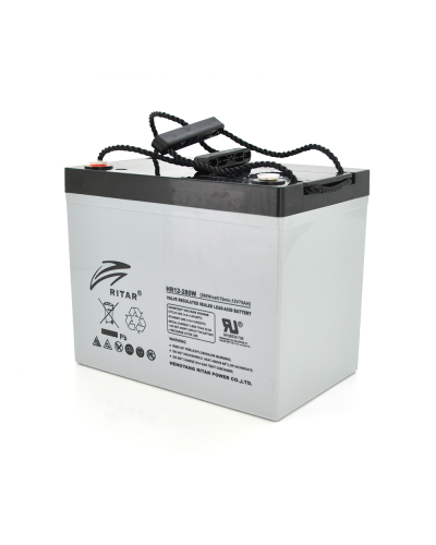 Аккумуляторная батарея AGM RITAR HR12280W, Gray Case, 12V 75.0Ah ( 260 х 169 х 211 (219 ) 24.80kg Q1