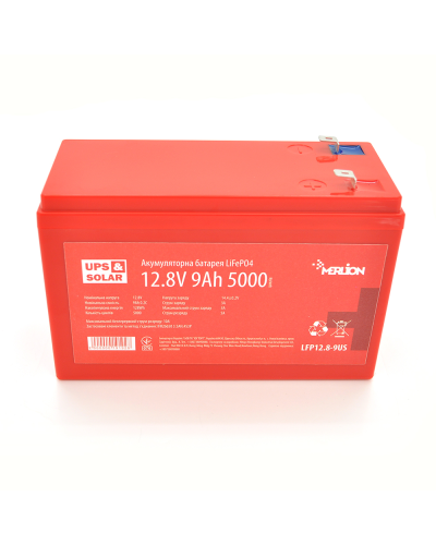 Литий-железо-фосфатный аккумулятор Merlion LiFePO4 12.8V 9AH (4S3P/BMS-10A), (151x65x100), 1,34kg for UPS, до 5000 циклов, Q12