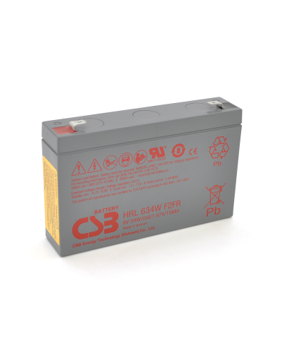 Аккумуляторная батарея CSB HRL634WF2FR, 6V 9Ah (151х34х99мм) Q10
