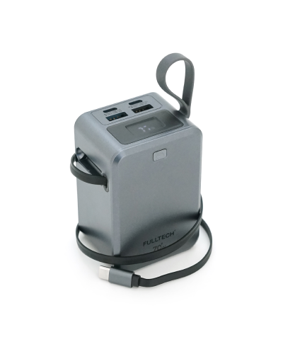 PowerBank FULLTECH FP33 20000mAh, 70W, Input:(Type-C), Output:(USB,2*Type-C), индикация заряда, 0,430kg, Gray, Box