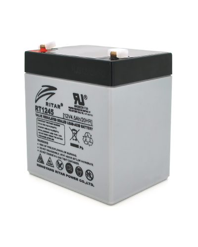 Аккумуляторная батарея AGM RITAR RT1245, Gray Case, 12V 4.5Ah ( 90 х 70 х 101 (107) ), 1.34 kg Q10