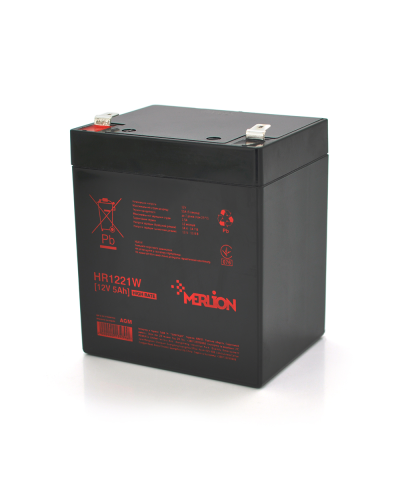 Аккумуляторная батарея MERLION HR1221W, 12V 5Ah ( 90 х 70 х 100 (105) ), 1.5 kg