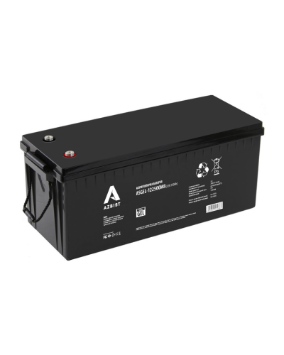Аккумулятор AZBIST Super GEL ASGEL-122500M8, Black Case, 12V 250.0Ah ( 522 x 269 x 219), 66,5kg Q1